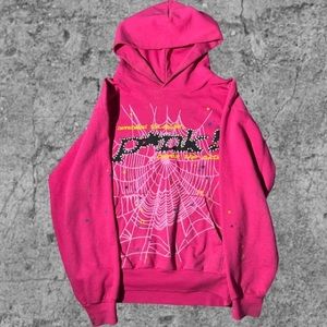 Sp5der worldwide hoodie size M pink